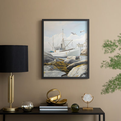 Fisherman's Way I, reproduction encadrée - bois massif