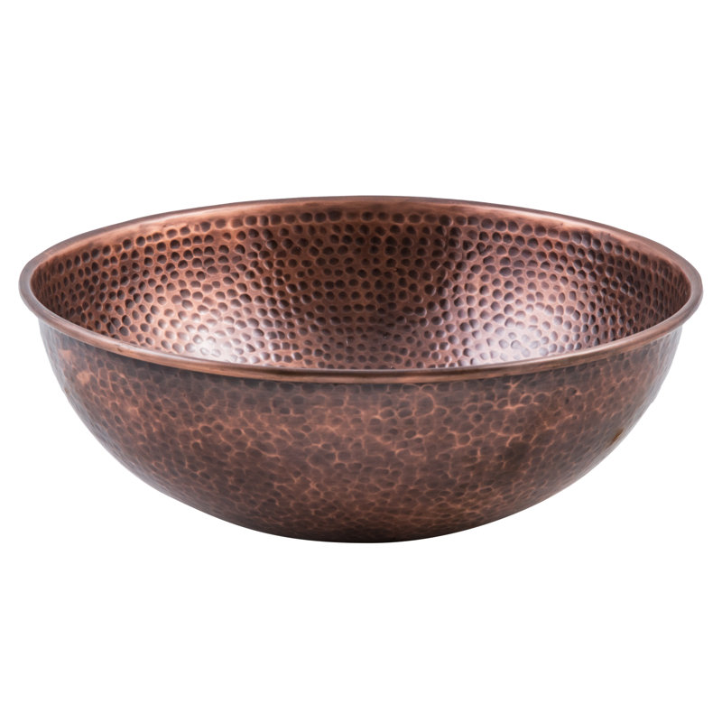 Belfry Bathroom Bridgette Copper Circular Sink, 42 x 42 x 16, Brown