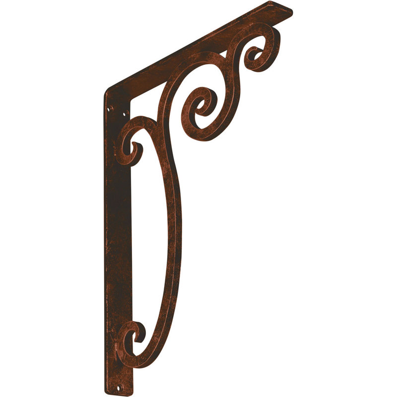Support en fer forgé Avery, Cuivre antique, H 15 po x l 1,5 po x p 12 po