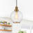 Luminaire suspendu sphère en verre transparent 1 lumière