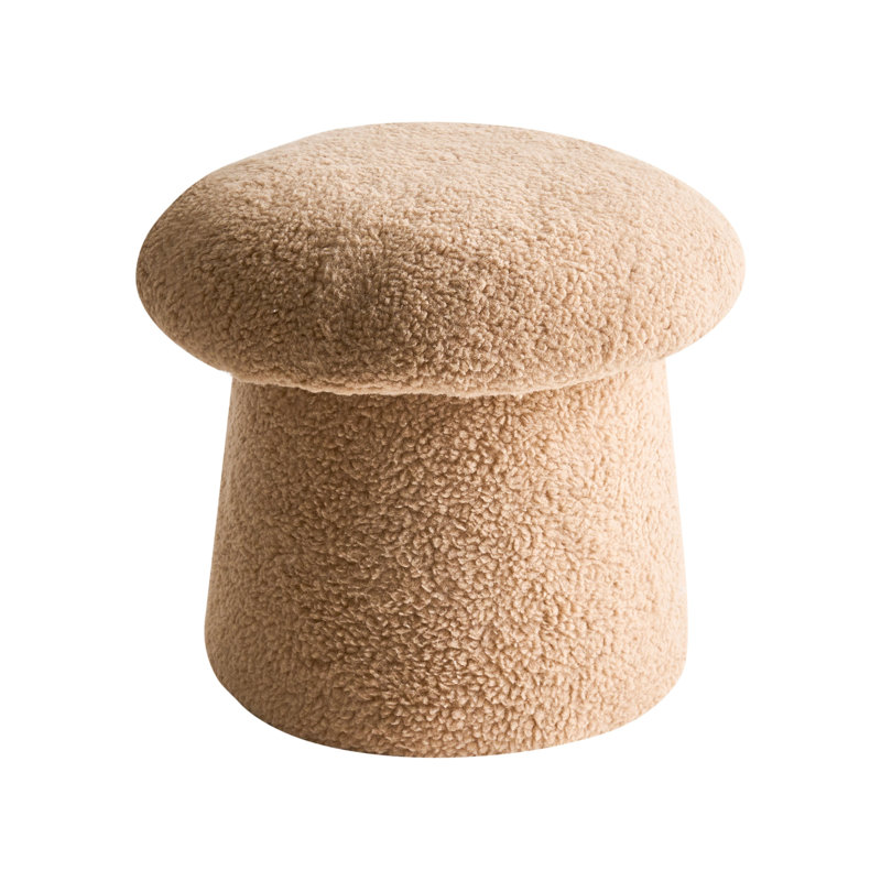 EUFAULA 45cm Wide Round Solid Colour Pouffe Ottoman