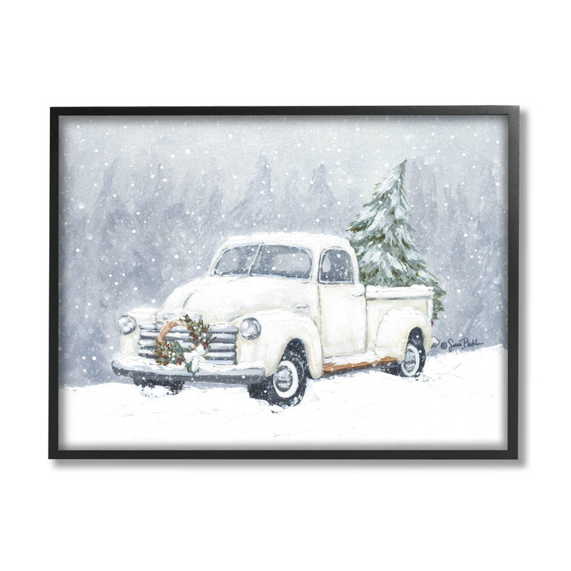 Camion de neige saisonnier Niveous AT-125, Giclée encadrée noir minuit, H 11 po x l 14 po x P 1,5 po