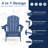 4-in-1 Multifunctional Folding Adirondack Rocking Chair with Retractable Ottoman(Set Of 2)-426933526