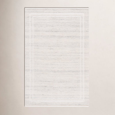 Hand-Loomed Geometric Wool Rug