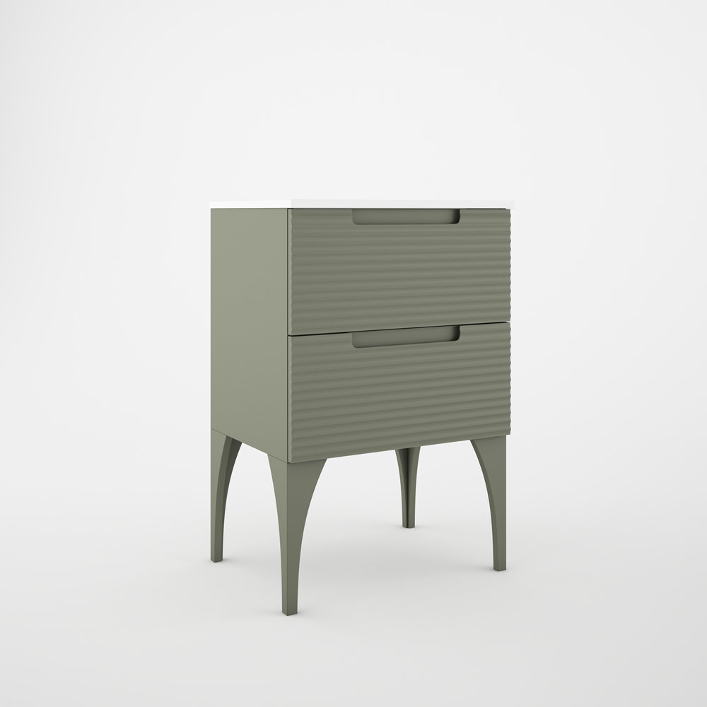 Lucena Bath 24" Moncler 2 Drawer Free Standing Single Bathroom Vanity