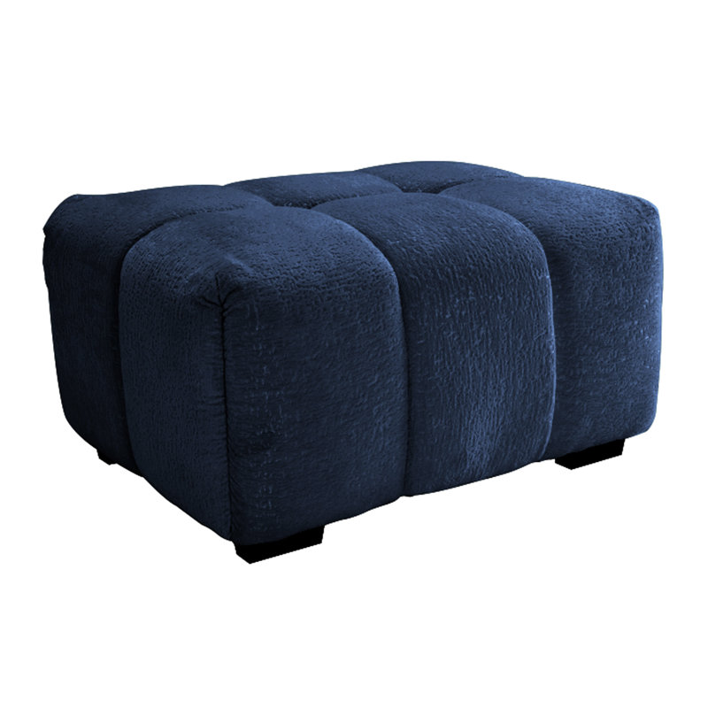 Canapés en chenille - Repose-pieds, Bleu