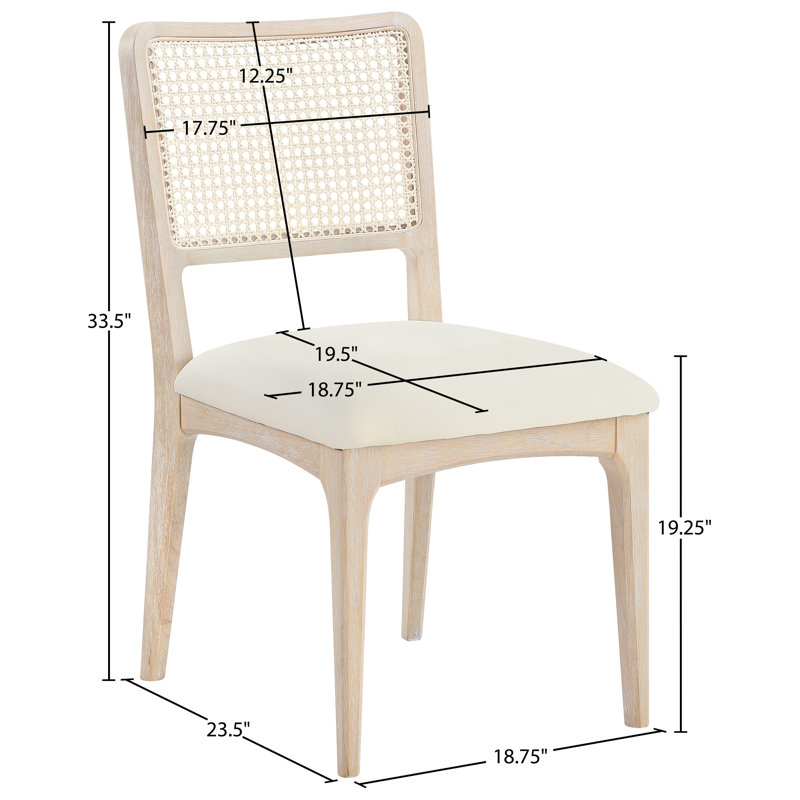  Chaise rembourrée en cuir Vegan, Finition naturelle brossée, Crème végétalien en cuir