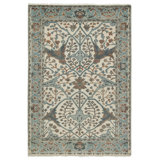 Jaipur Living Slayton Handknotted Medallion Ivory Light Teal Area Rug