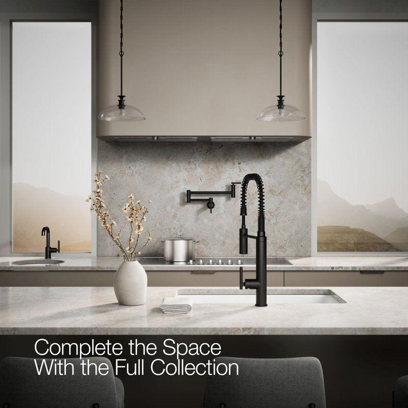 Purist® Pull Down Single Handle Kitchen Faucet, Matte Black