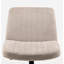 Siège d'ordinateur à pieds croisés, tissu beige, réglable en hauteur, pivotant, fauteuil de bureau réglable peu encombrant, base pivotante, siège ergonomique pour les longues heures
