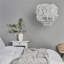 Faux Leather Novelty Lamp Shade in Grey