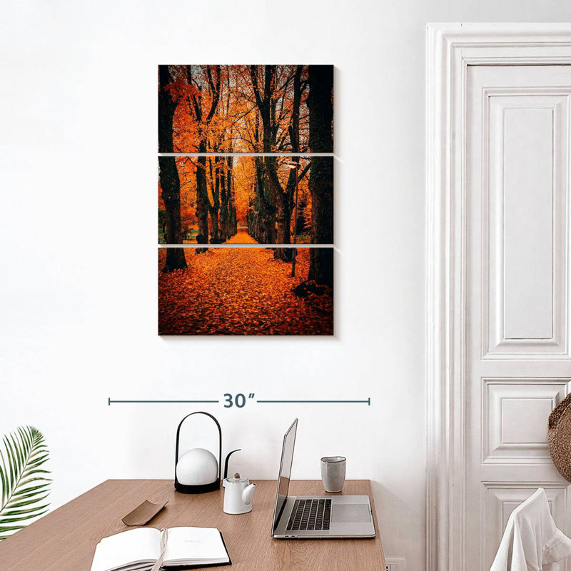 Arbres du parc Alvord en automne, H 32 po x l 20 po