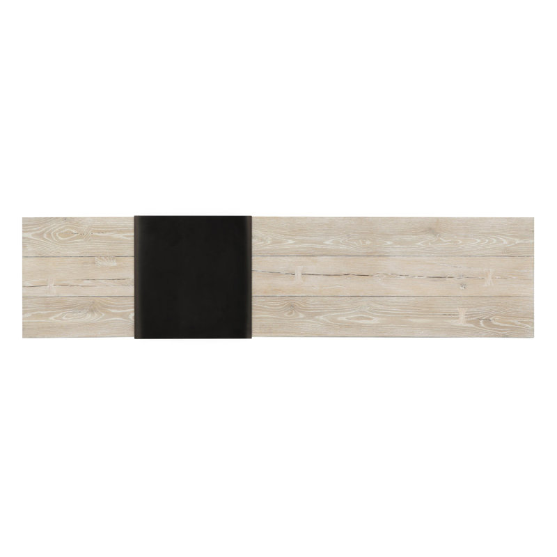 Danica Reclaimed Oak Console Table, Antique White/Black