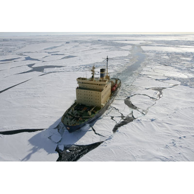 Icebreaker On Antarctica - Wrapped Canvas Print