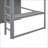 Full Size Pine Wood Loft Bed with Built-in Wardrobe Desk Storage Gray - No Box Spring Needed