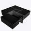 Table basse au design unique avec 4 compartiments de rangement cachés, table basse carrée-938318020
