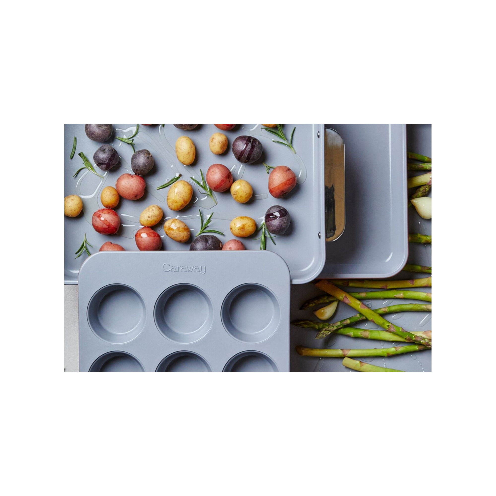 Caraway Non-Toxic Nonstick Ceramic Half Bakeware Set, Sage