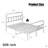 Queen Bed Frame With Headboard And Footboard, Metal Platform Bed Frame, All Metal Slats Support, Under Bed Storage, No Box Spring Needed, Easy Assembly