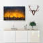 King Penguins & Orange Sunset - Wrapped Canvas Painting Print-56629863