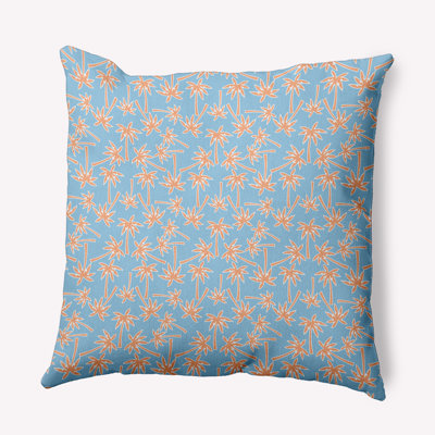 Floral Polyester Throw Pillow