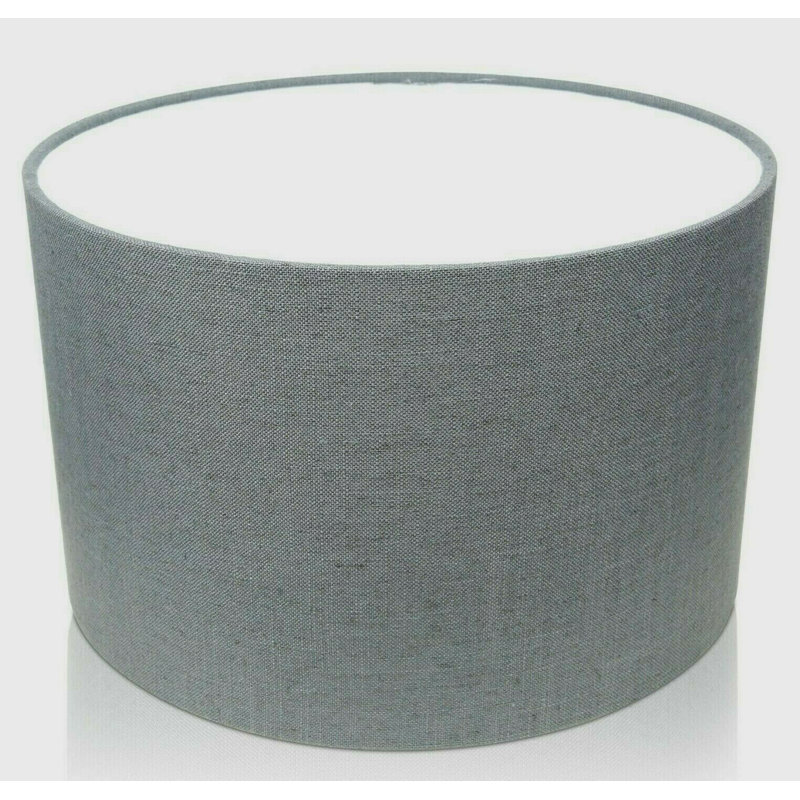 Florenzo 25cm H Polyester Drum Lamp Shade ( Screw On ), Gray