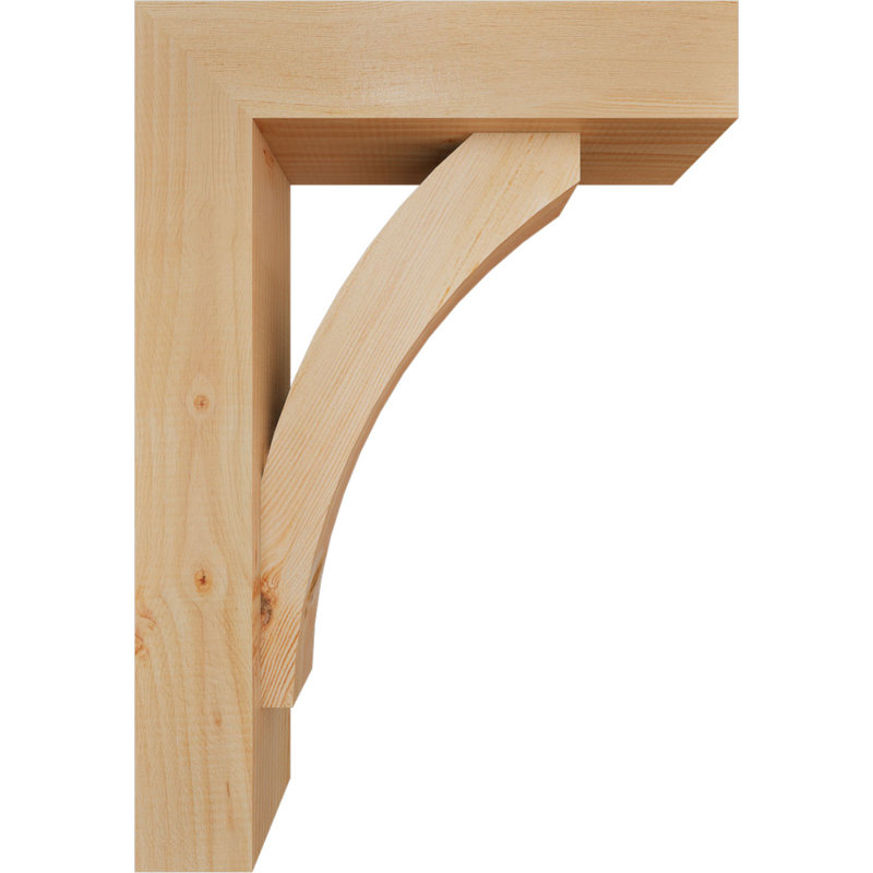 Thorton Block Bracket with Offset Brace, 26 x 18, 5 1/2"W Douglas Fir (Smooth)