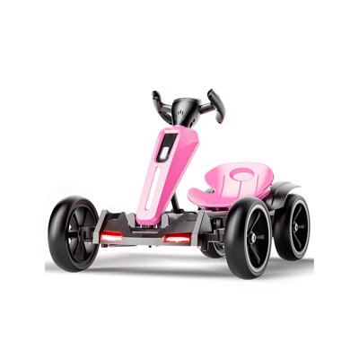 12V electric Kids Pedal Go Kart, Folder Go Kart, Outdoor Ride on Toy with Adjustable Seat, 4 Non-Slip EVA Wheels for Boys and Girls For Age 3-6 Years Old