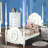 White Twin Poster Bed