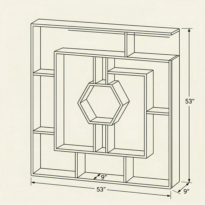 Bibliothèque standard H 53 po x l 53 po Aurelius