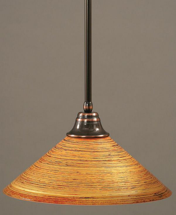 Stem Hung Pendant With Glass