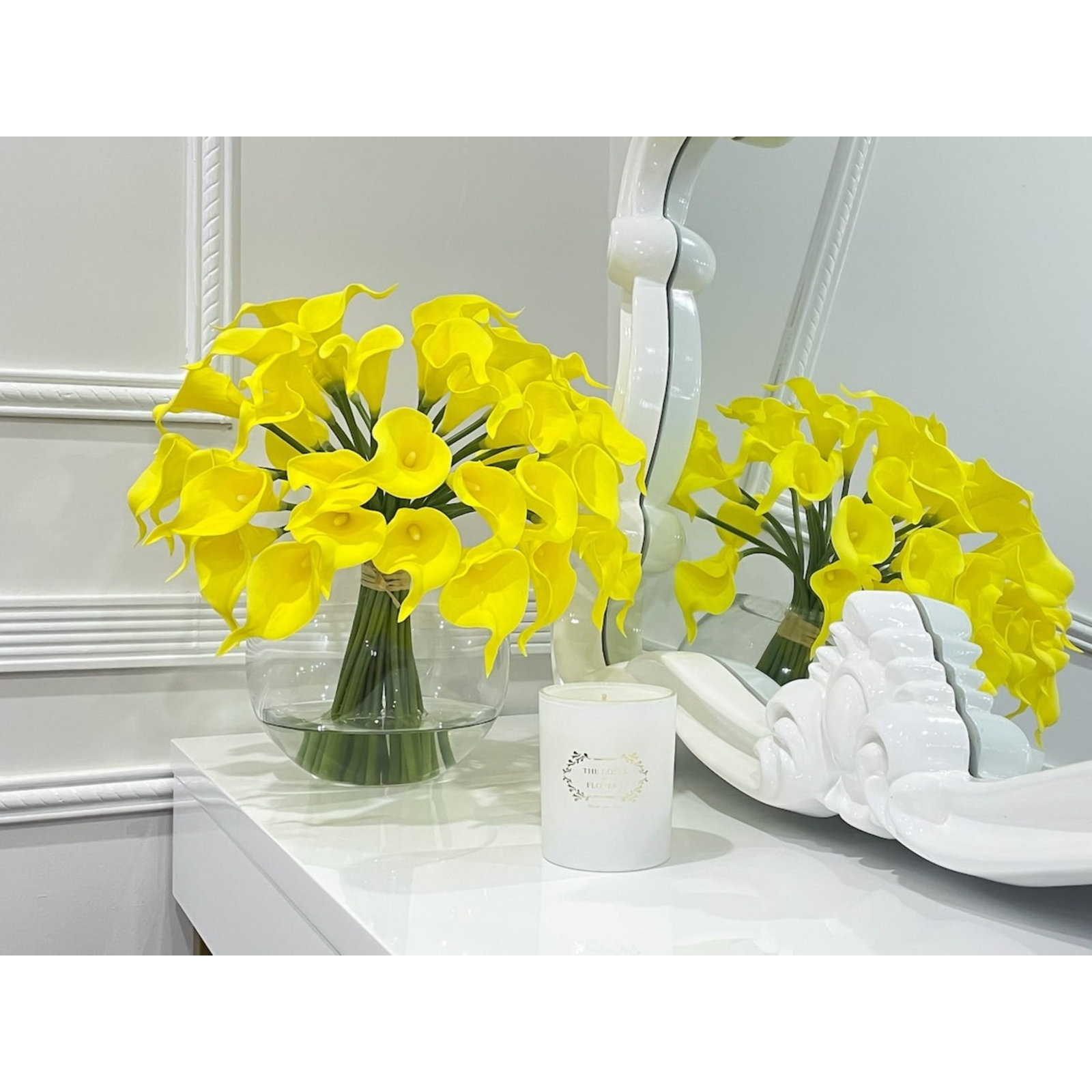 Calla Lily Floral Arrangement, Yellow