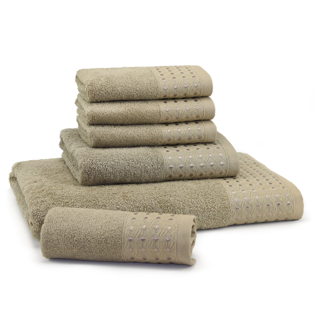 Fukumi 6 Piece Turkish Cotton Towel Set Red Barrel Studio® 