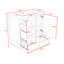Meuble-lavabo 30 po avec lavabo en céramique, 3 tiroirs et armoire de rangement-129445698