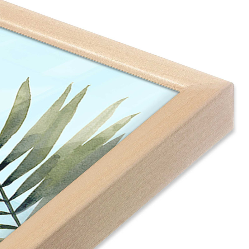 Beachside Christmas I Print, 13.5" H x 13.5" W, Raw Maple Single Picture Framed, Solid Wood