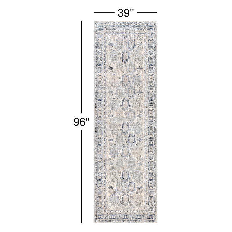 Oriental Indoor Rug, Runner 3'3" x 8'