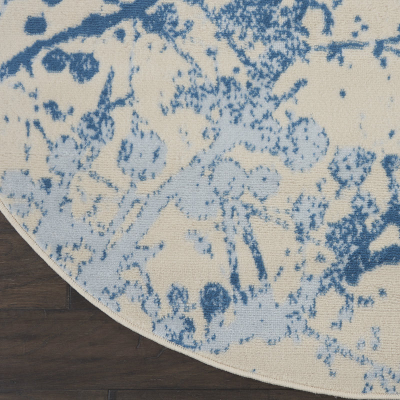 Larchmont Abstract Indoor Rug, Round 5'3"