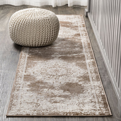 Tapis brun / crème Verena