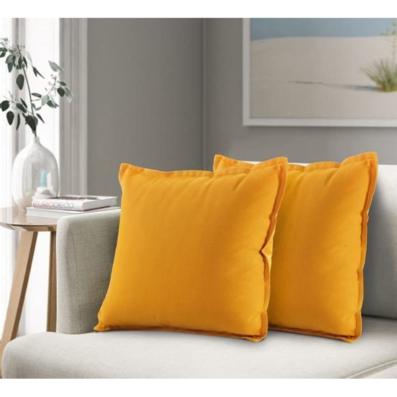 Ektor Square Euro Cushion, Dark Yellow