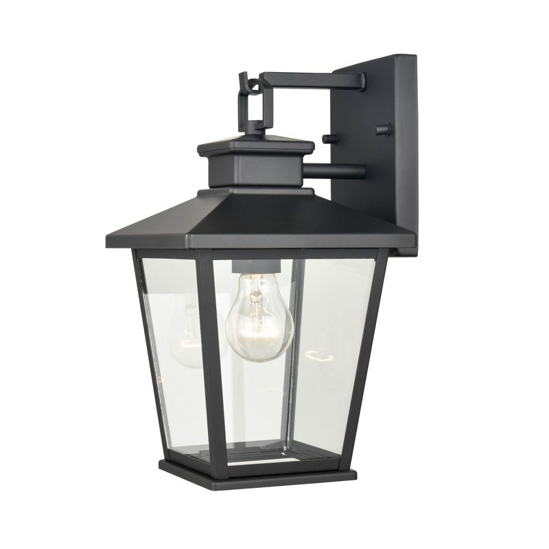 Steel Wall Light, Powder Coated Black, 13" H x 7.5" W x 7.5" D