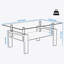 Table basse en verre transparent