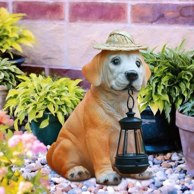 Solar Labrador Dog Garden Ornament