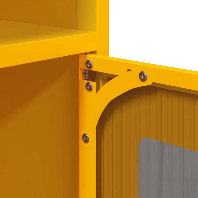 Sideboard 100.5X39x107 Cm Cold-Rolled Steel, Mustard Yellow