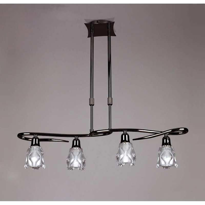 Amel 4 - Light Black Chrome Kitchen Island Pendant