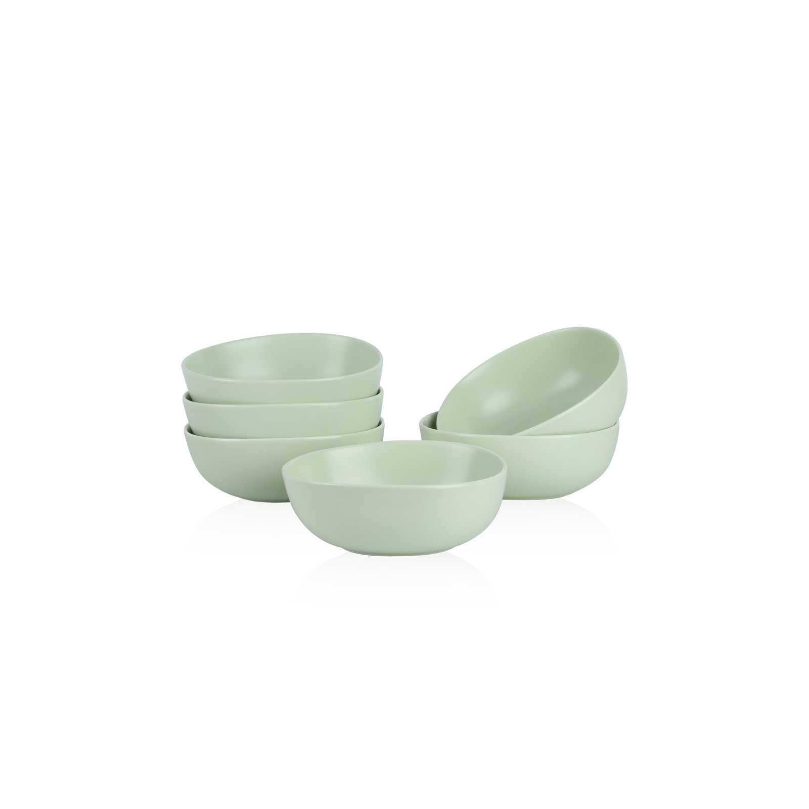 Stone Lain Delilah Bowl Set Porcelain, Lime Green