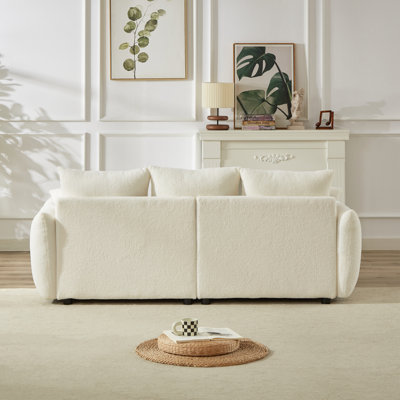 Chirles Teddy Upholstered Sofa Set with Wooden Frame & Removable Cushions