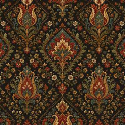 Adhésif mural auto-adhésif à motif floral Kilim indien peler et coller l 23,6 po x H 118 po