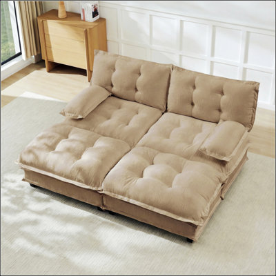L Shaped Modern Sofa Modular Sectional With Ottoman, Deep Seating And Comfortable Chenille Cushions For Living Room And Bedroom