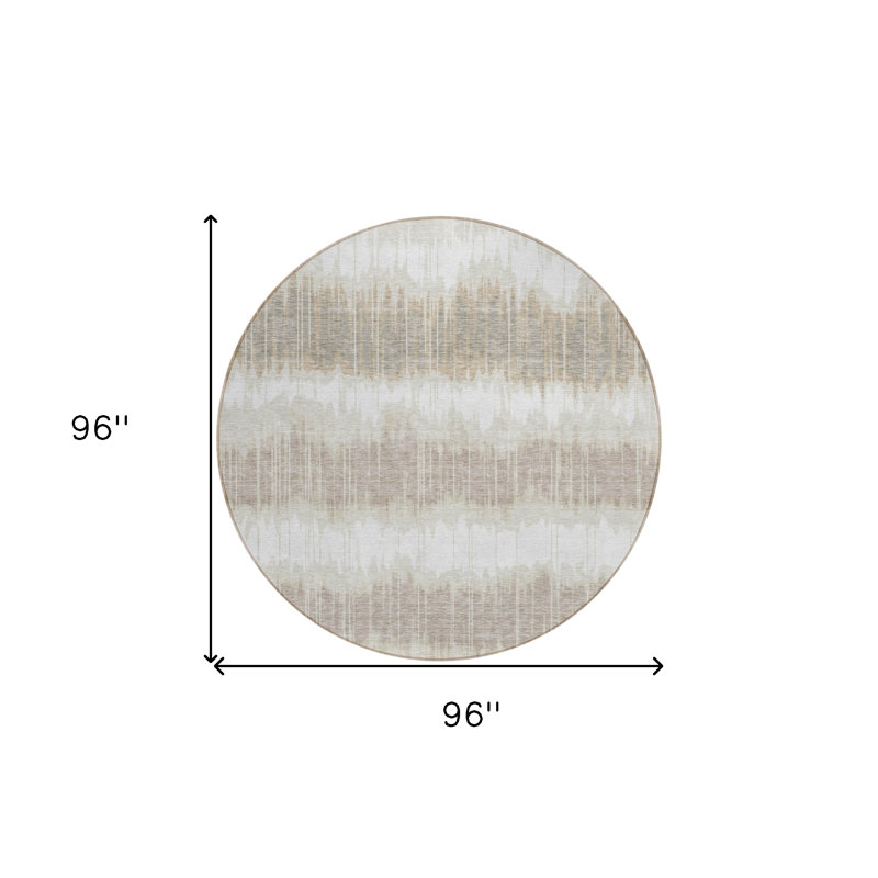 Tapis rond beige 8 po