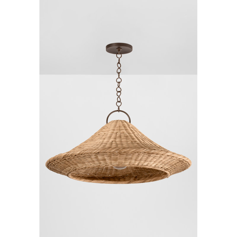 Baychester 1 Light Pendant, 15" H x 32" W x 32" D