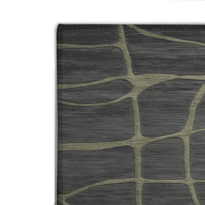 Tapis gris abstrait intérieur et extérieur, Rectangle 4pi x 6 pi